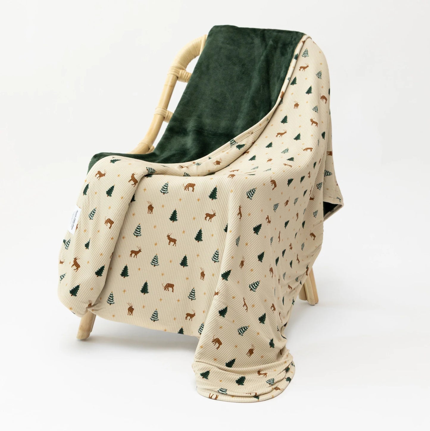 Reindeer Forest Small Ribbed Blanket