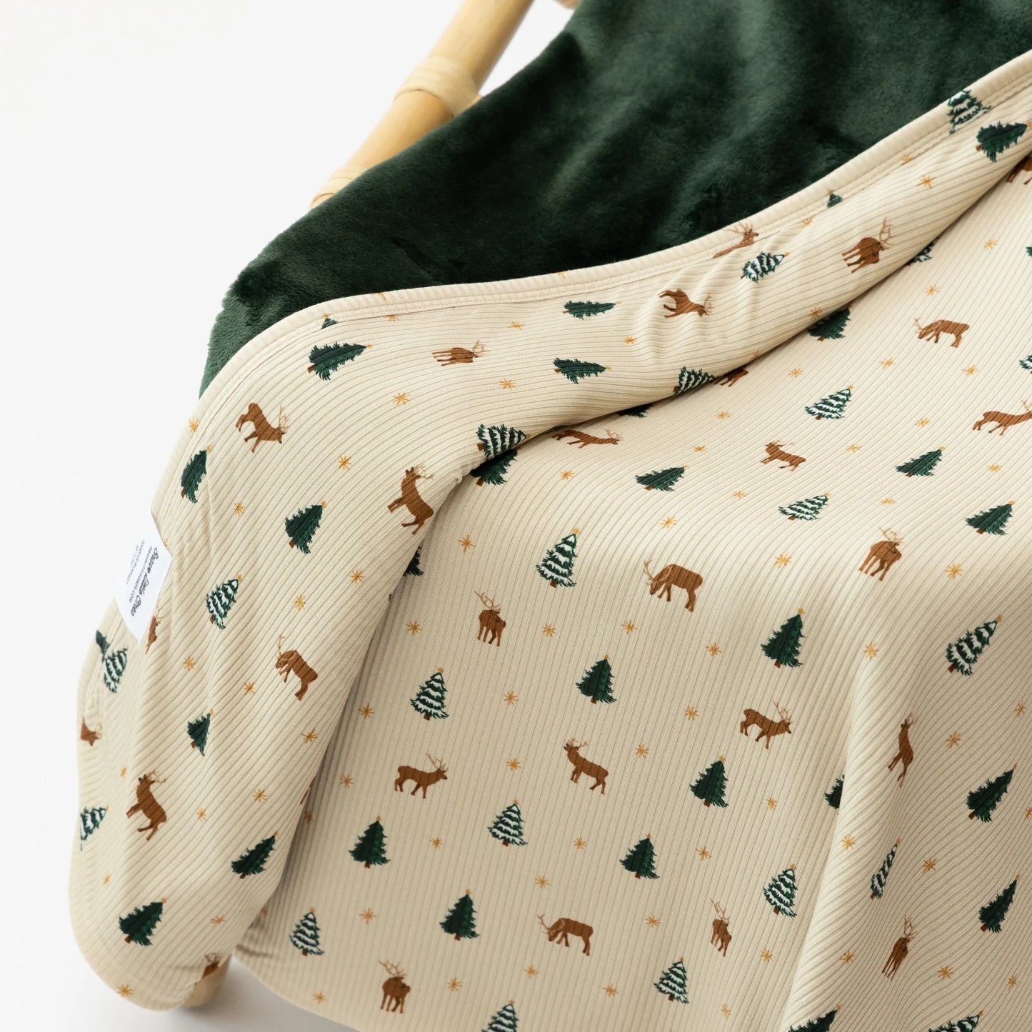 Reindeer Forest Small Ribbed Blanket