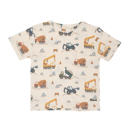 Construction Heathered Bamboo Tee