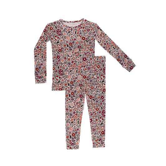Bamboo Pajama Set | Fall Blooms Small Ribbed