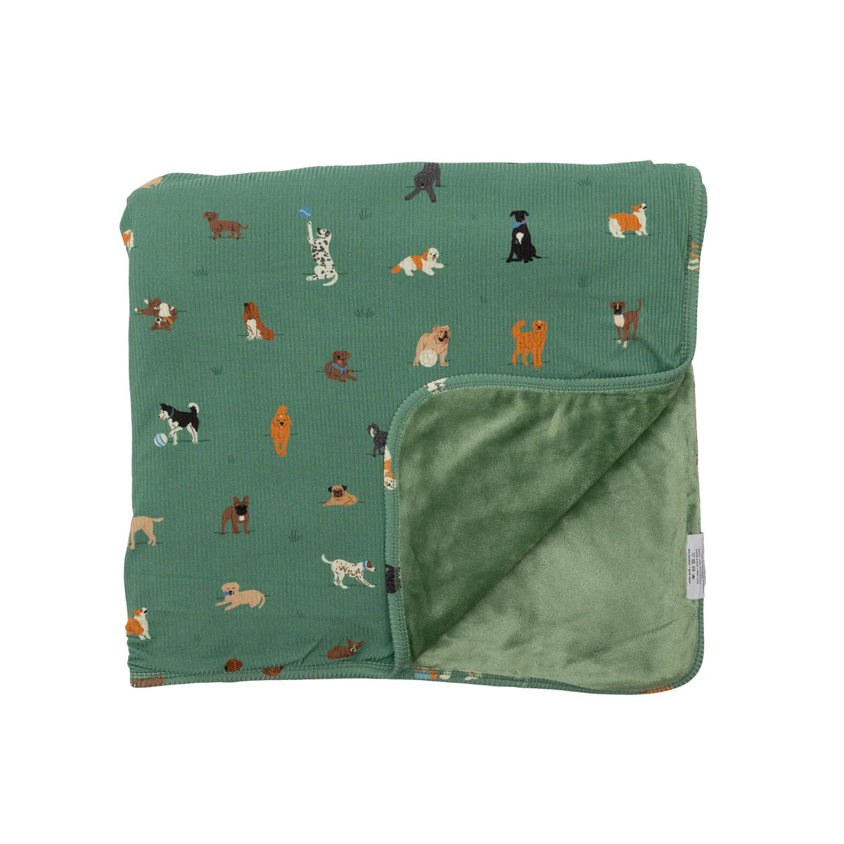 Dogs Green | Bamboo Plush Blanket