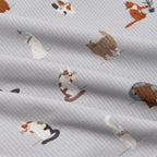 Bamboo Pajama Set | Cats Gray (Small Ribbed)