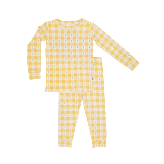 Bamboo Pajama Set | Yellow Gingham Tulip