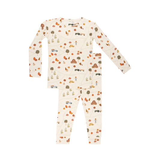 Bamboo Pajama Set | Pumpkin Patch (Ribbed)