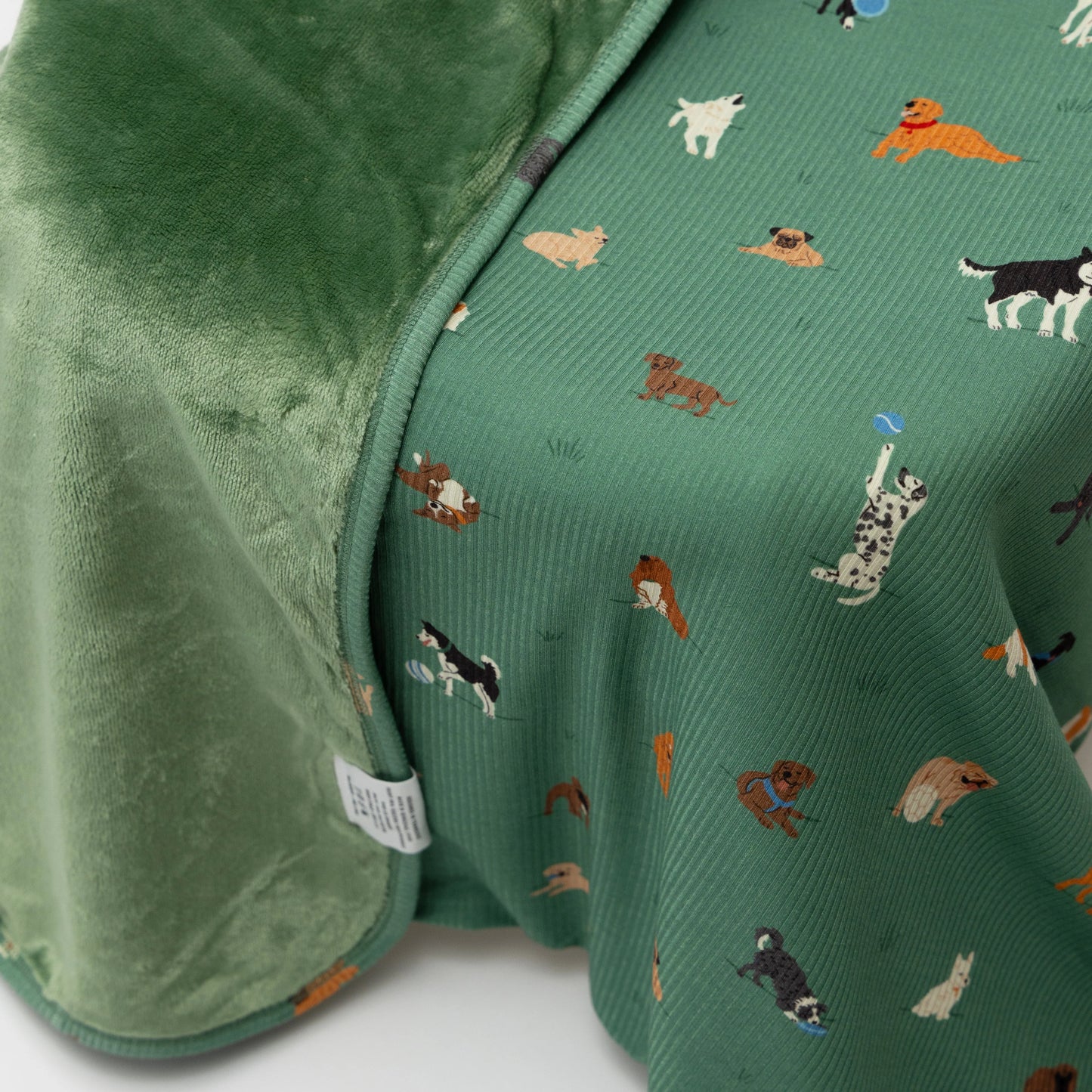 Dogs Green | Bamboo Plush Blanket