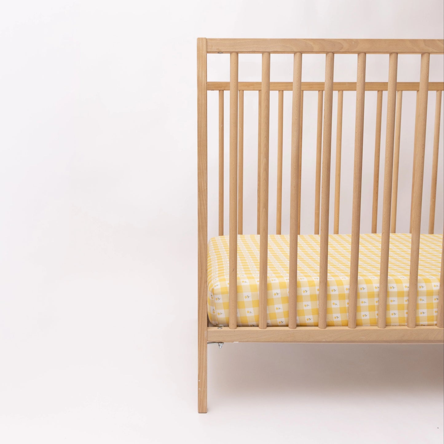 Crib Sheet | Yellow Gingham Tulip