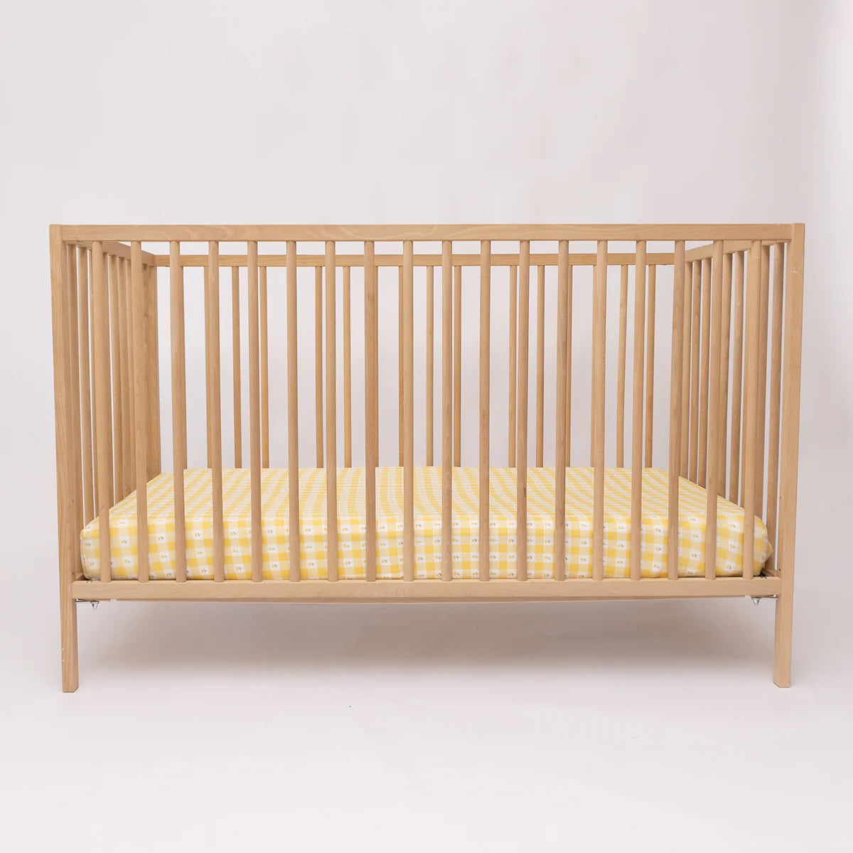 Crib Sheet | Yellow Gingham Tulip