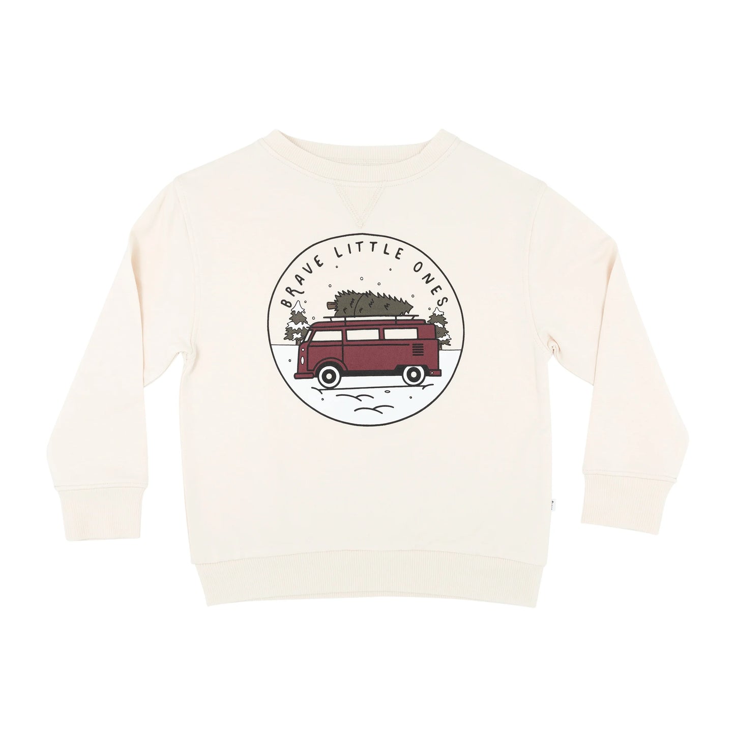 Maroon VW on Cream Bamboo French Terry Pullover