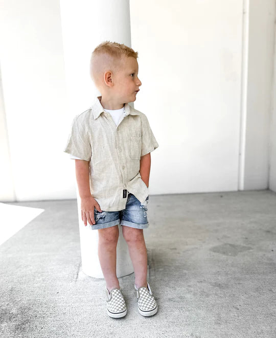 Linen Button Up | Sand