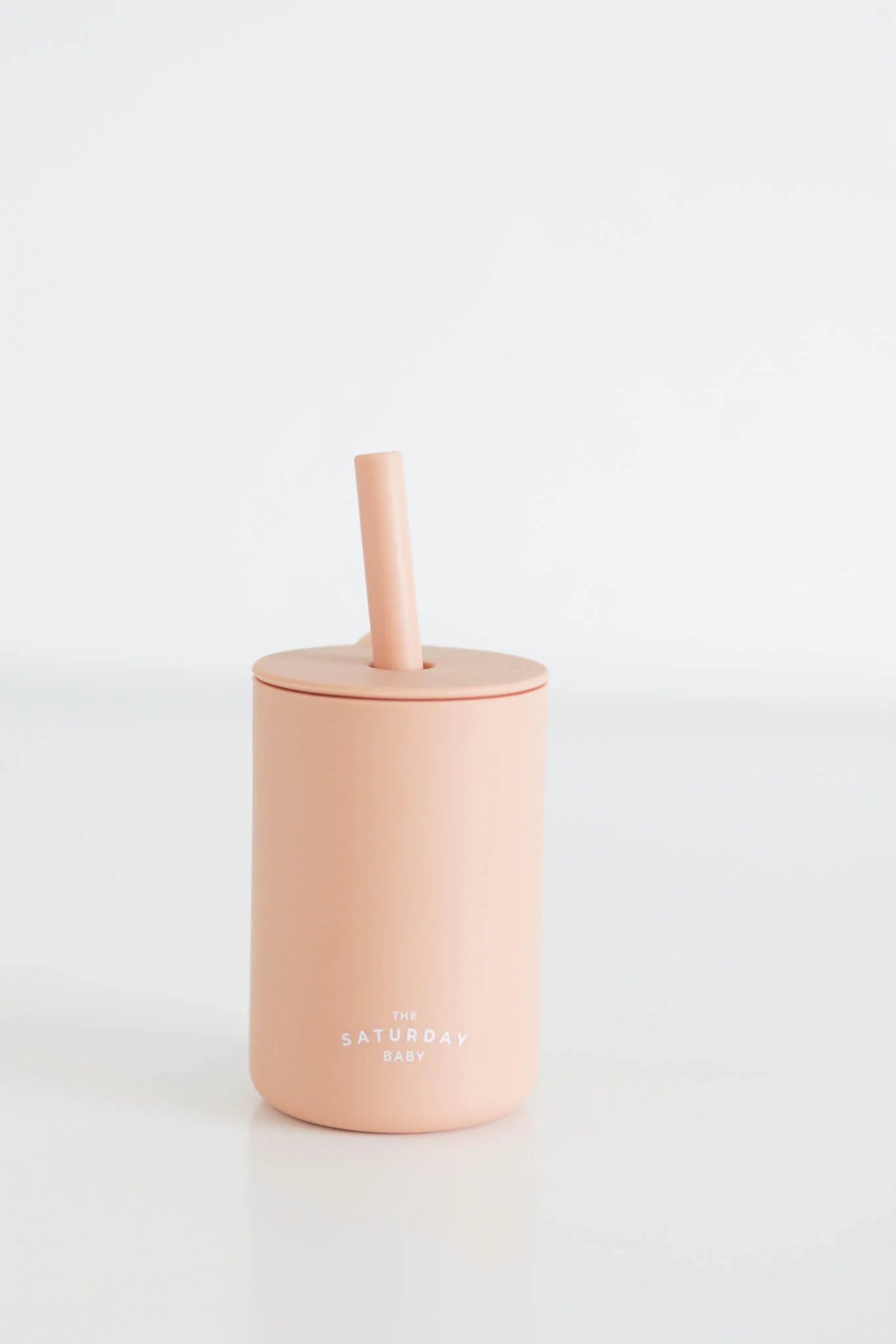 Silicone Straw Cups | Peach