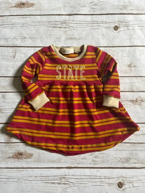 Classic Dress || State Red Stripe