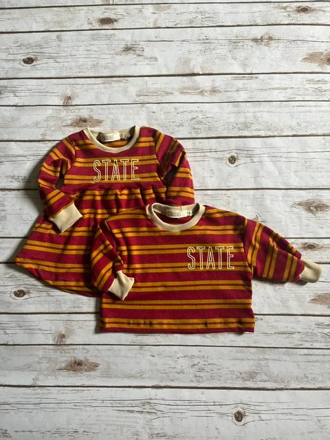 Classic Dress || State Red Stripe
