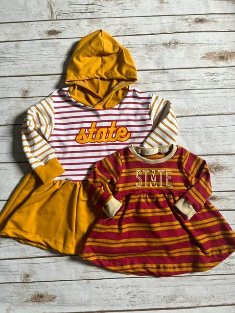 Classic Dress || State Red Stripe