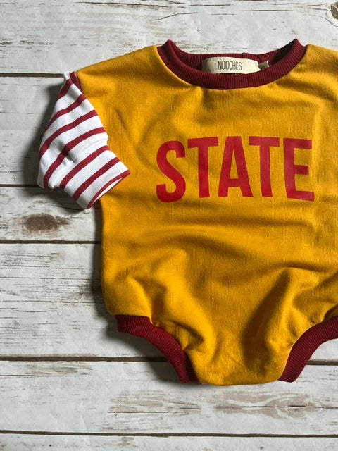 Oversized Romper || State Stripe