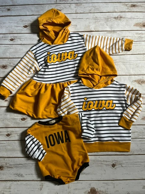 Oversized Romper || Iowa Stripe