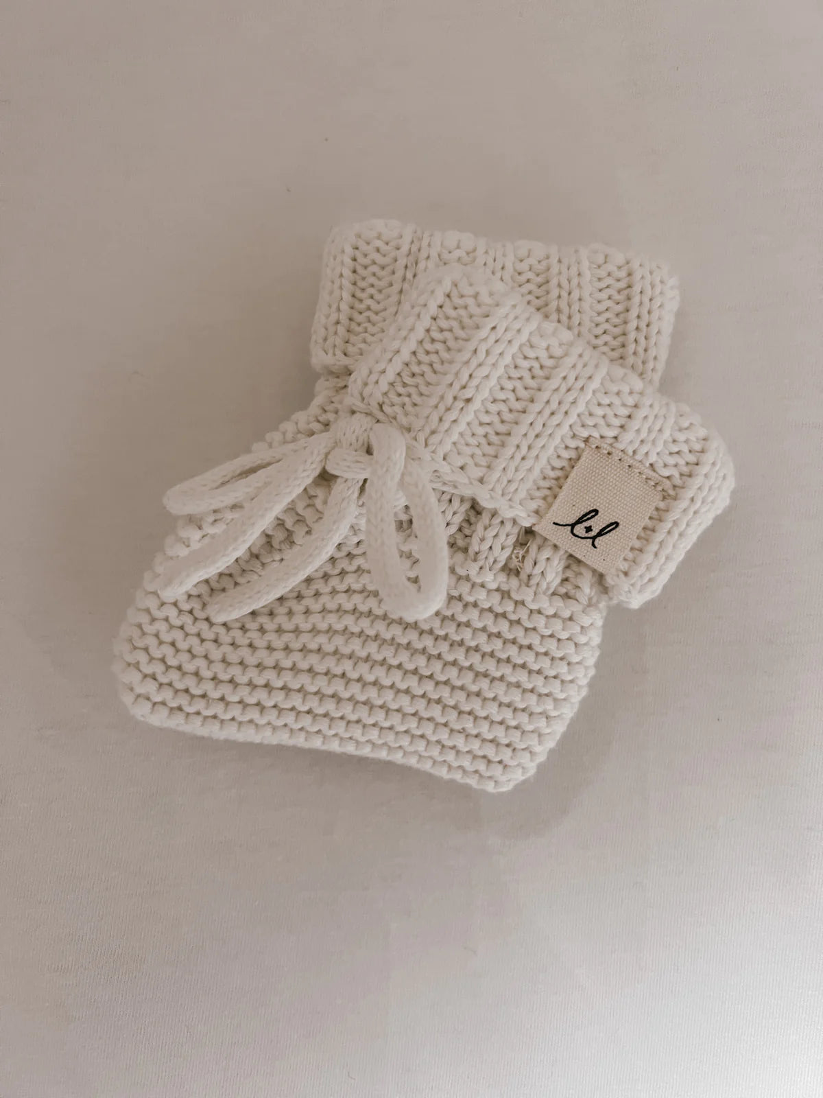 Luna + Luca Organic Booties | White