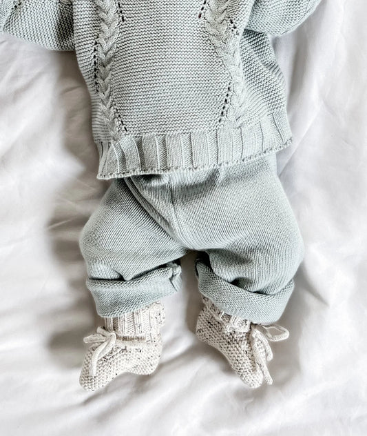 Luna + Luca Organic Booties | Black Speckle