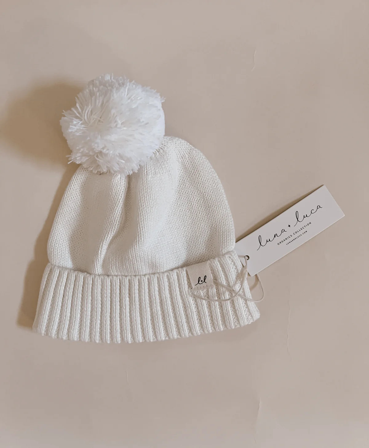Luna + Luca Pom Beanie | White