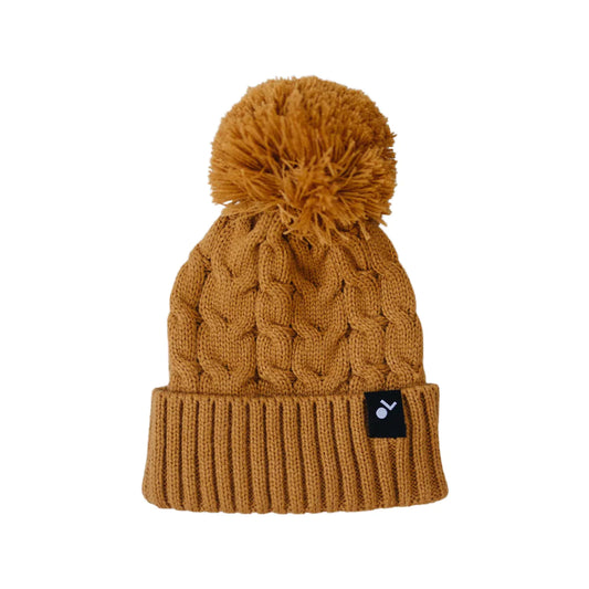 Cable Knit Pom Beanie | Cider