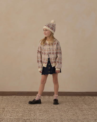 Beanie Flower Fair Isle