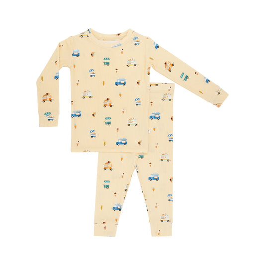 Bamboo Pajama Set | Ice Cream Trucks (Ribbed)