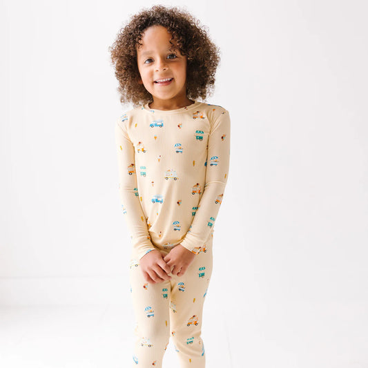 Bamboo Pajama Set | Ice Cream Trucks (Ribbed)