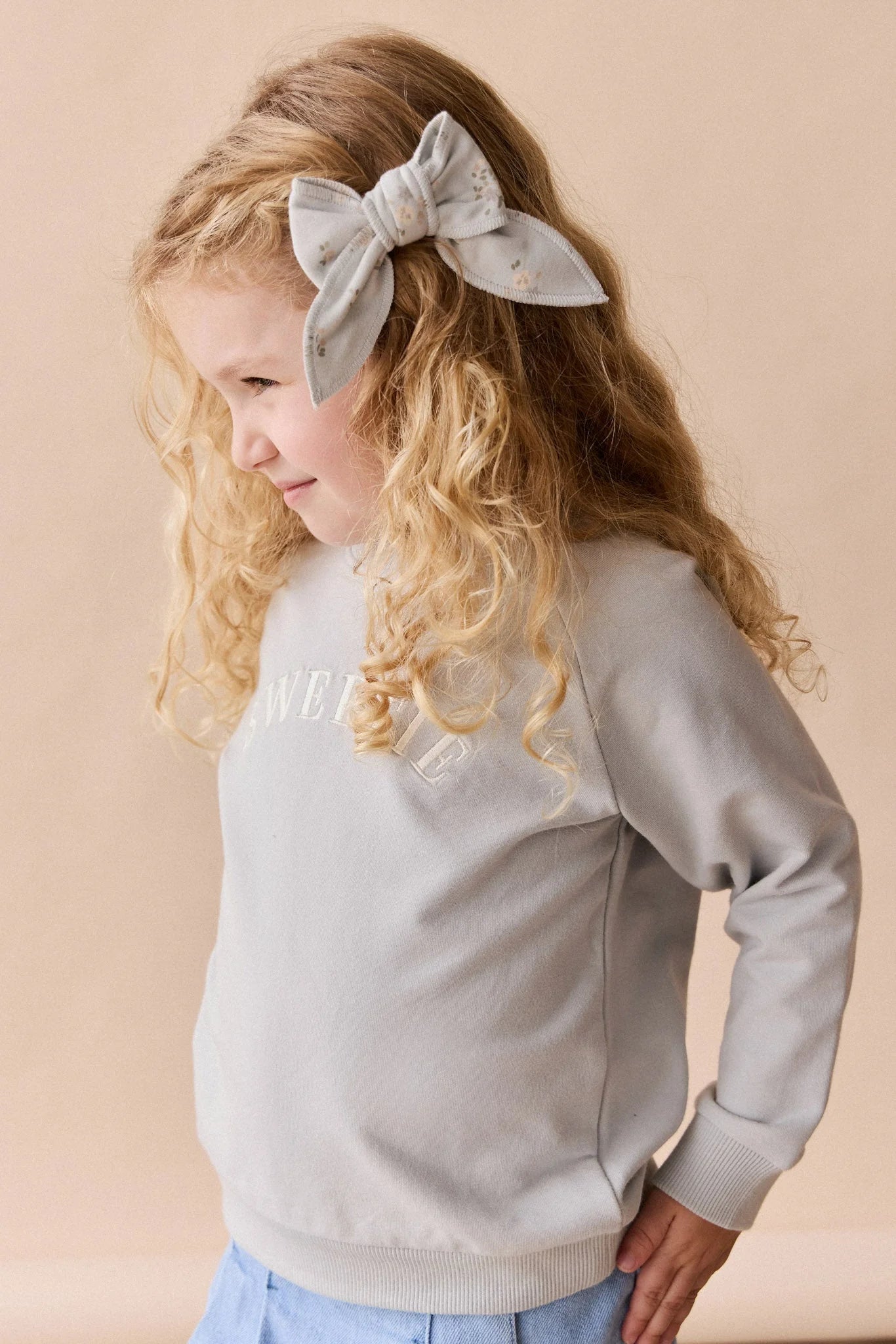 Organic Cotton Bow | Petite Fleur Blue