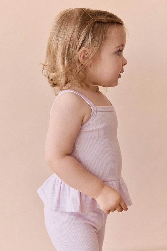 Organic Cotton Fine Rib Lillian Top | Popsicle