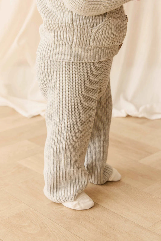 OG Morgan Knit Pant | Light Grey Marle