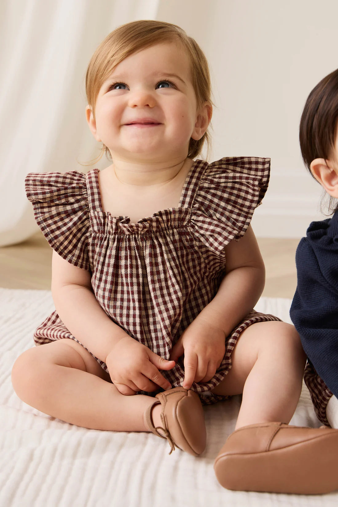 Harriet Romper| Cinnamon Gingham