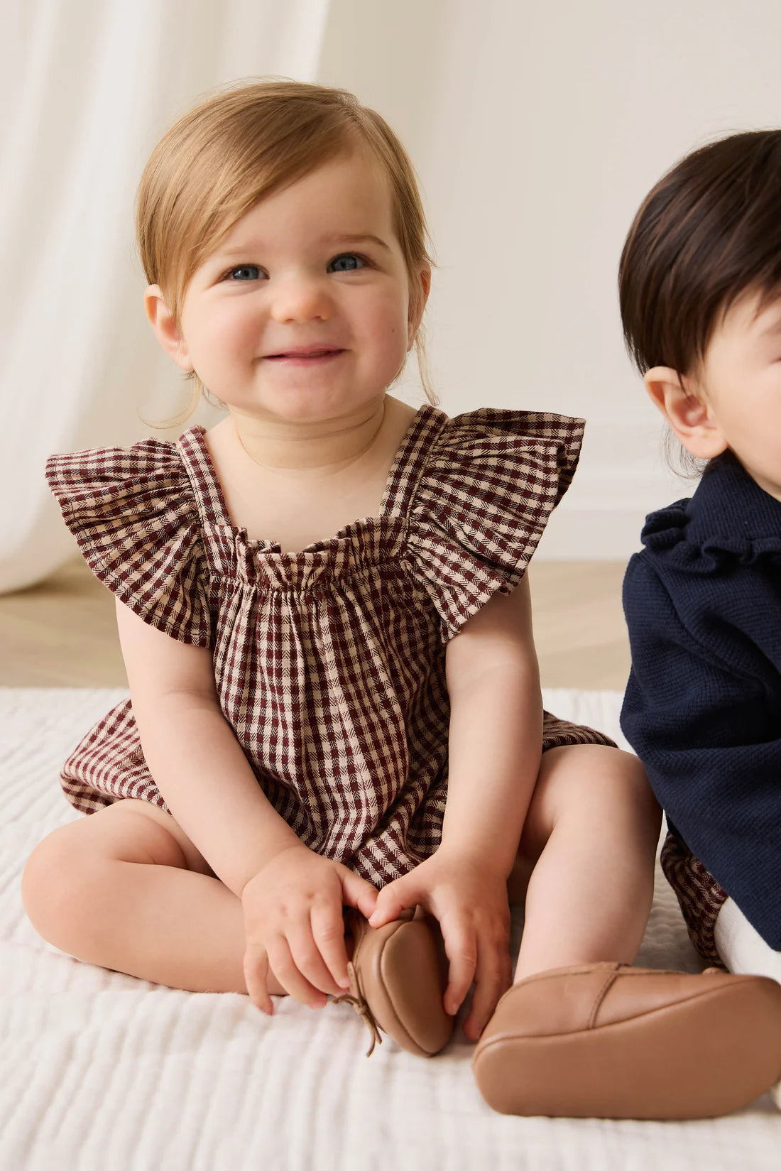 Harriet Romper| Cinnamon Gingham