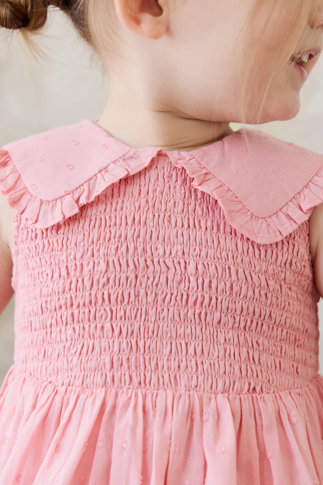 Organic Cotton Claudine Dress | Swiss Pink