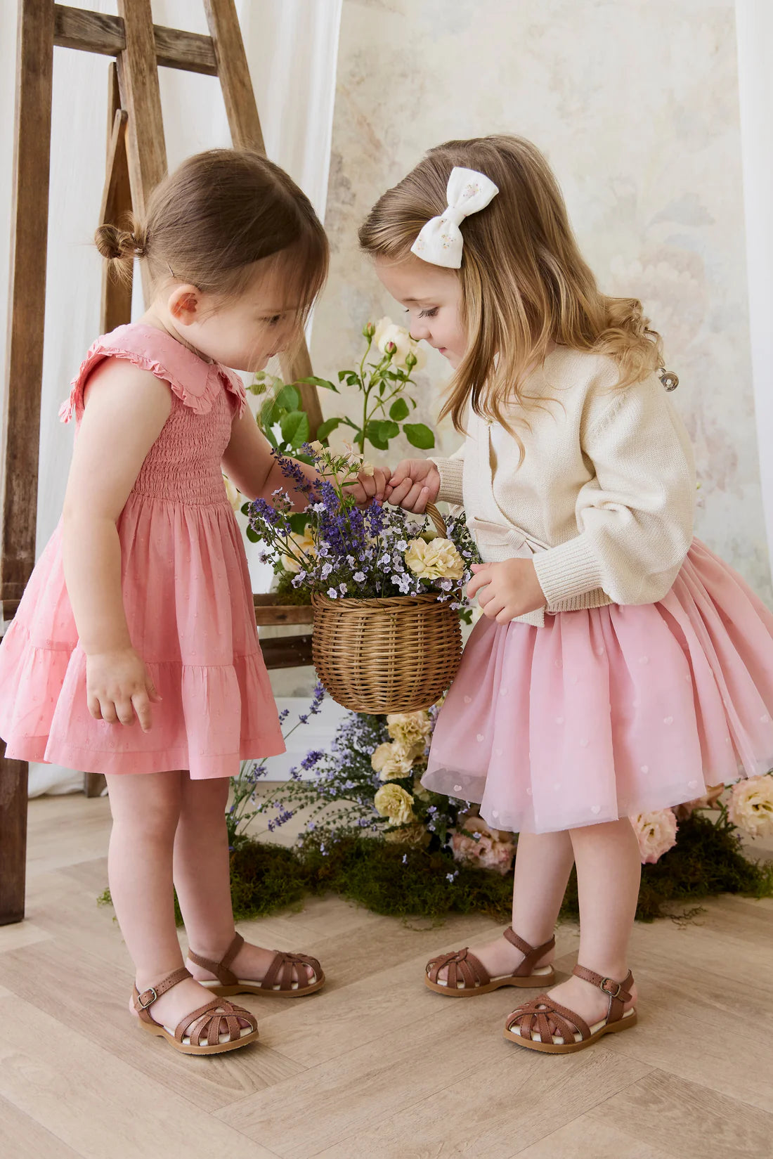 Organic Cotton Claudine Dress | Swiss Pink