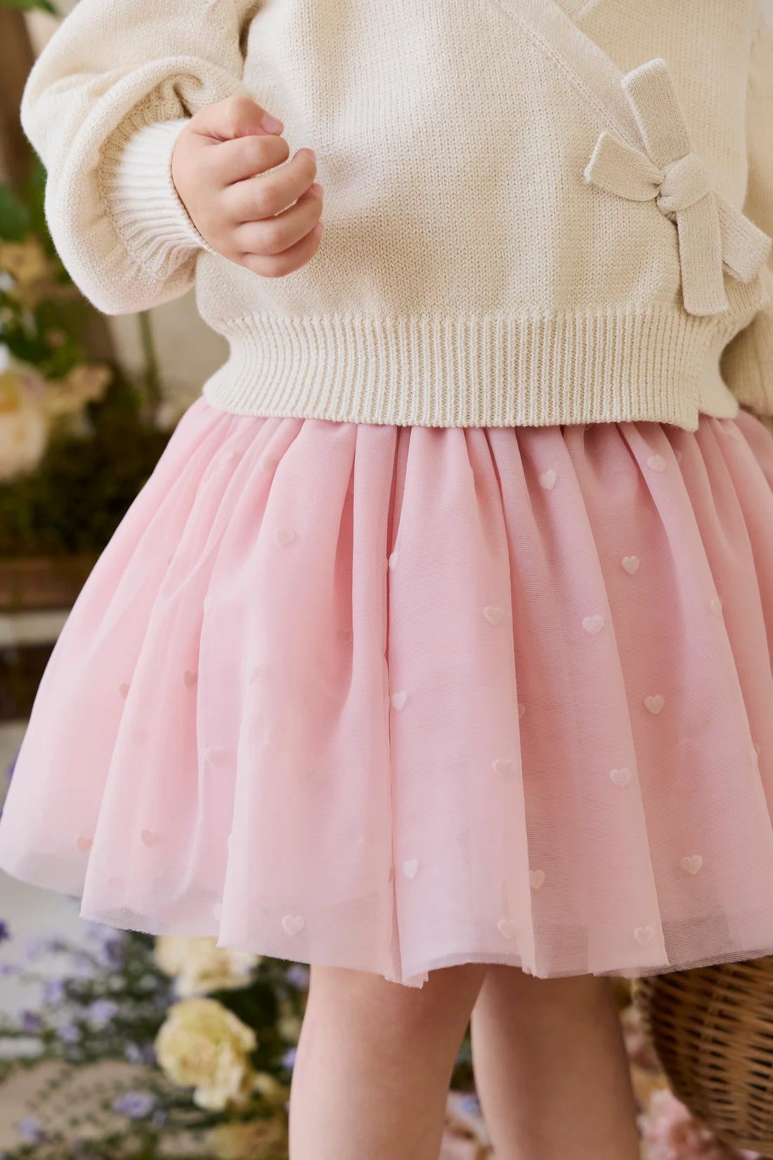 Lottie Skirt | Petite Heart Carnation