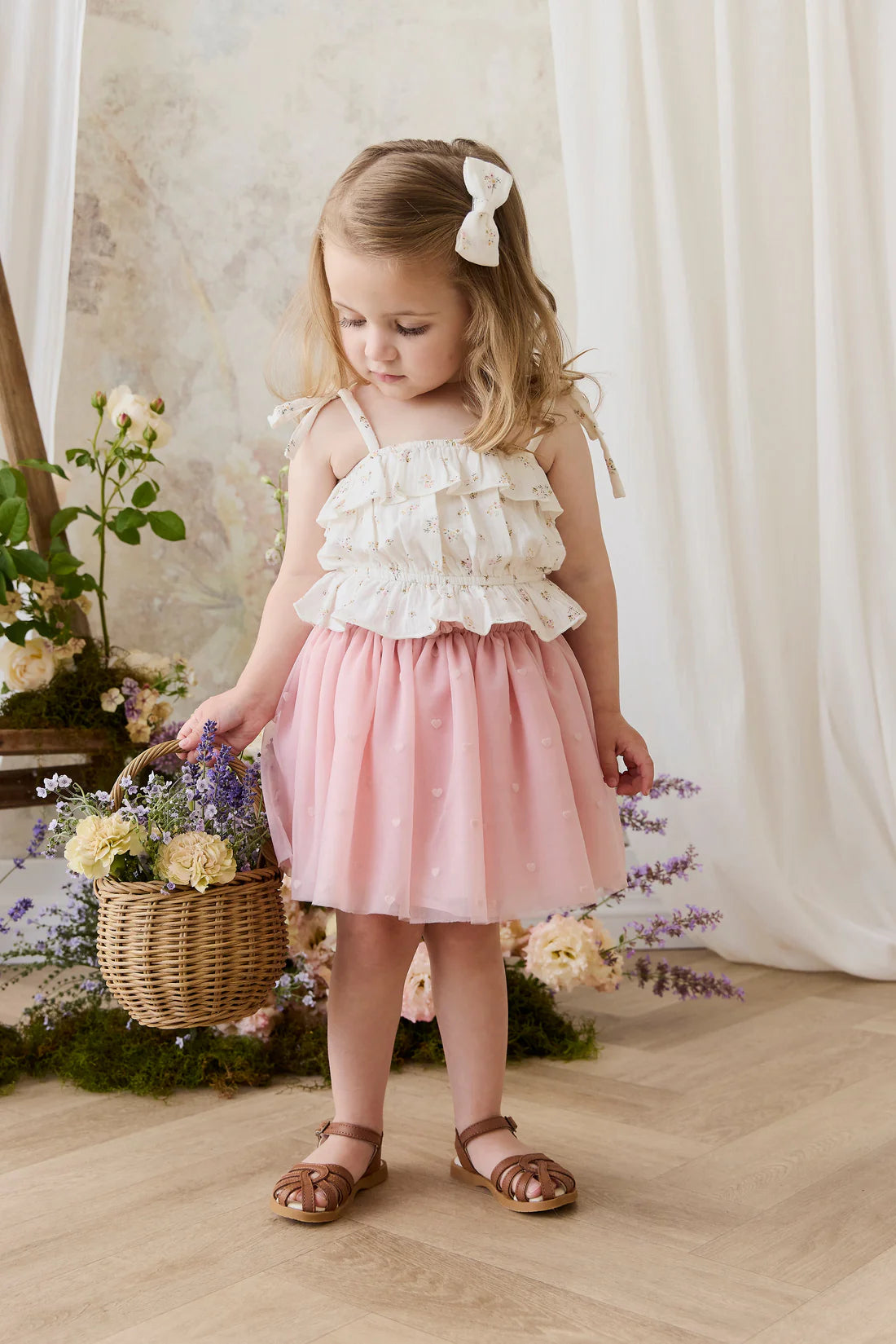 Lottie Skirt | Petite Heart Carnation