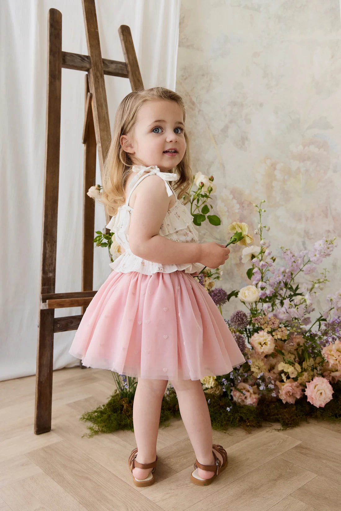 Lottie Skirt | Petite Heart Carnation