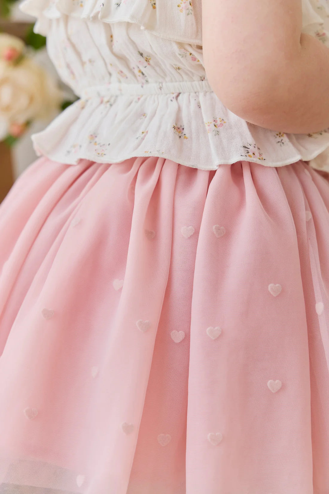Lottie Skirt | Petite Heart Carnation