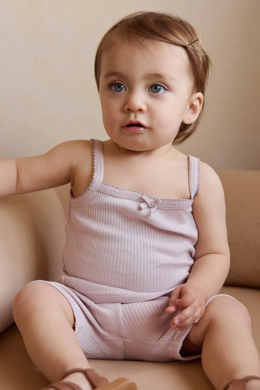 Organic Cotton Modal Singlet | Violet Tint