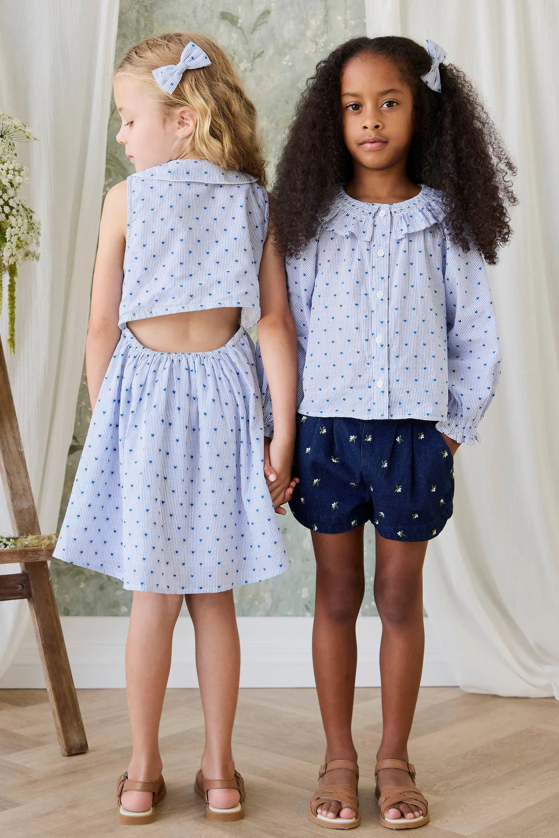 Wisteria Dress | Mon Amour Stripe Indigo Mon Amour Blue Hearts & Stripes