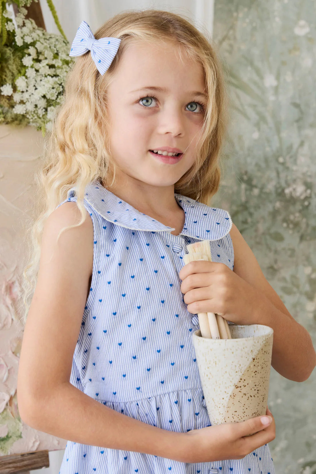 Wisteria Dress | Mon Amour Stripe Indigo Mon Amour Blue Hearts & Stripes