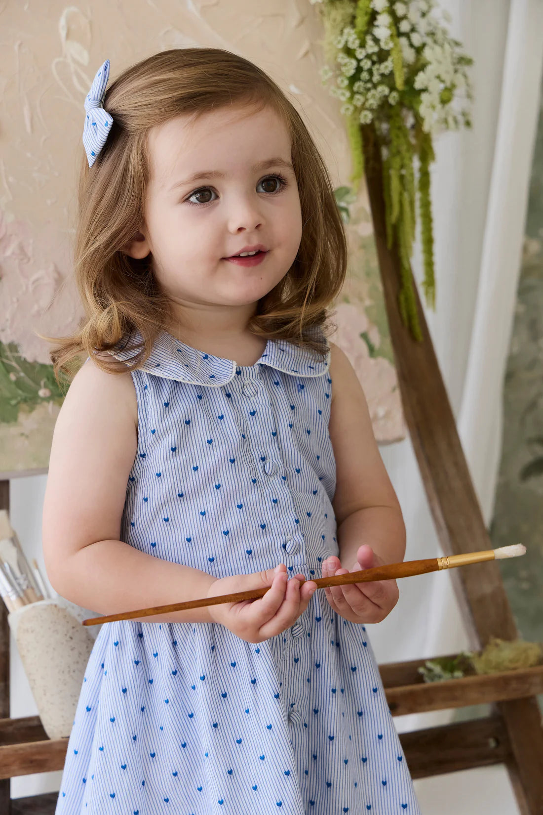 Wisteria Dress | Mon Amour Stripe Indigo Mon Amour Blue Hearts & Stripes