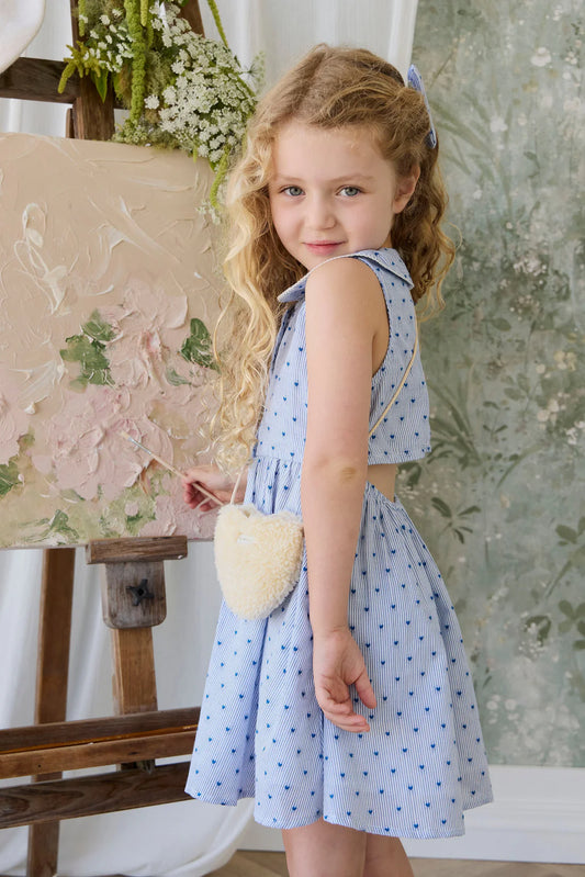 Wisteria Dress | Mon Amour Stripe Indigo Mon Amour Blue Hearts & Stripes