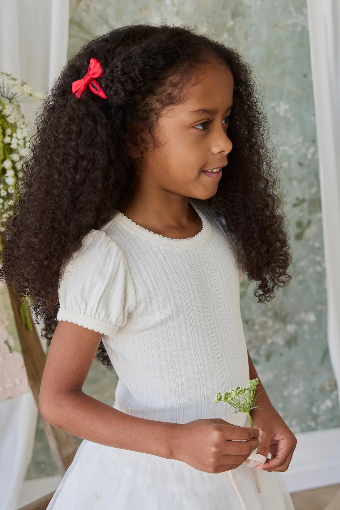 Pointelle Rhea Top | Parchment