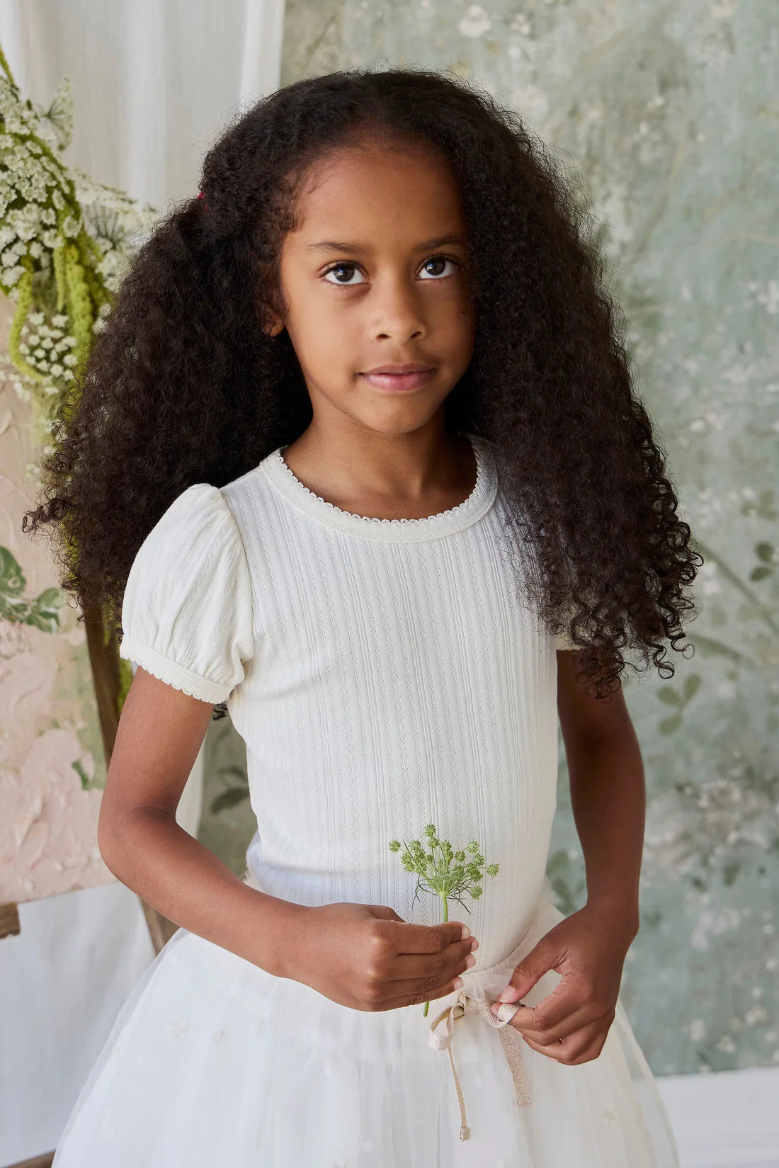 Pointelle Rhea Top | Parchment