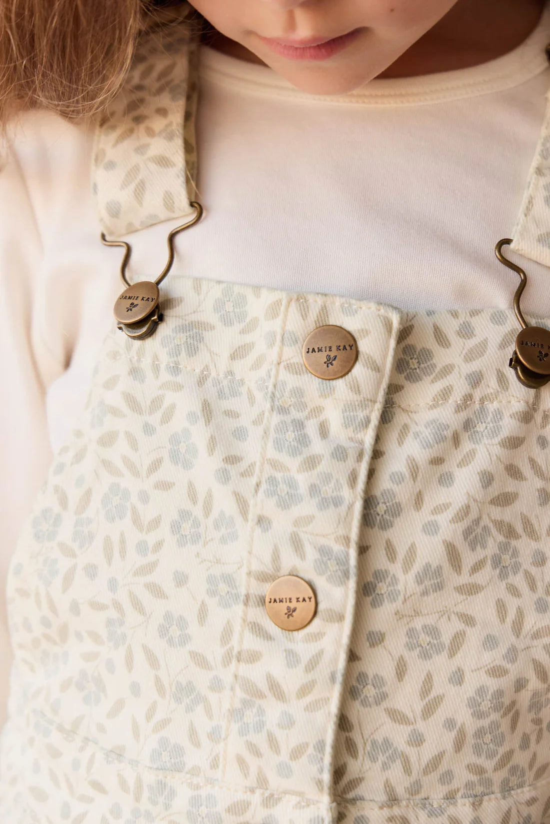 Vintage Overall Dress | Elodie Whisper White