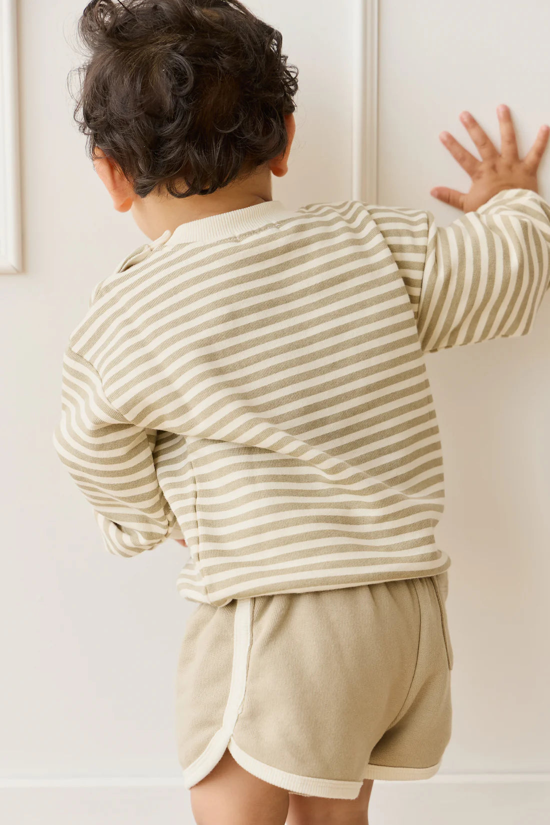 Peyton Sweatshirt | Slim Stripe Sandy Brown/Cloud
