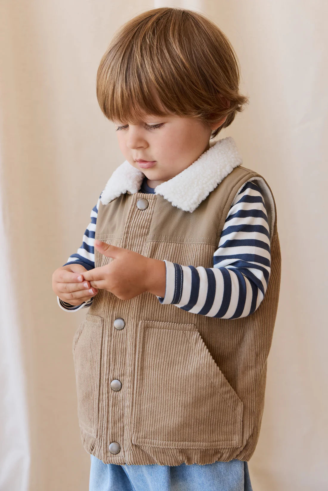 Spencer Sherpa Vest | Brioche Pecan
