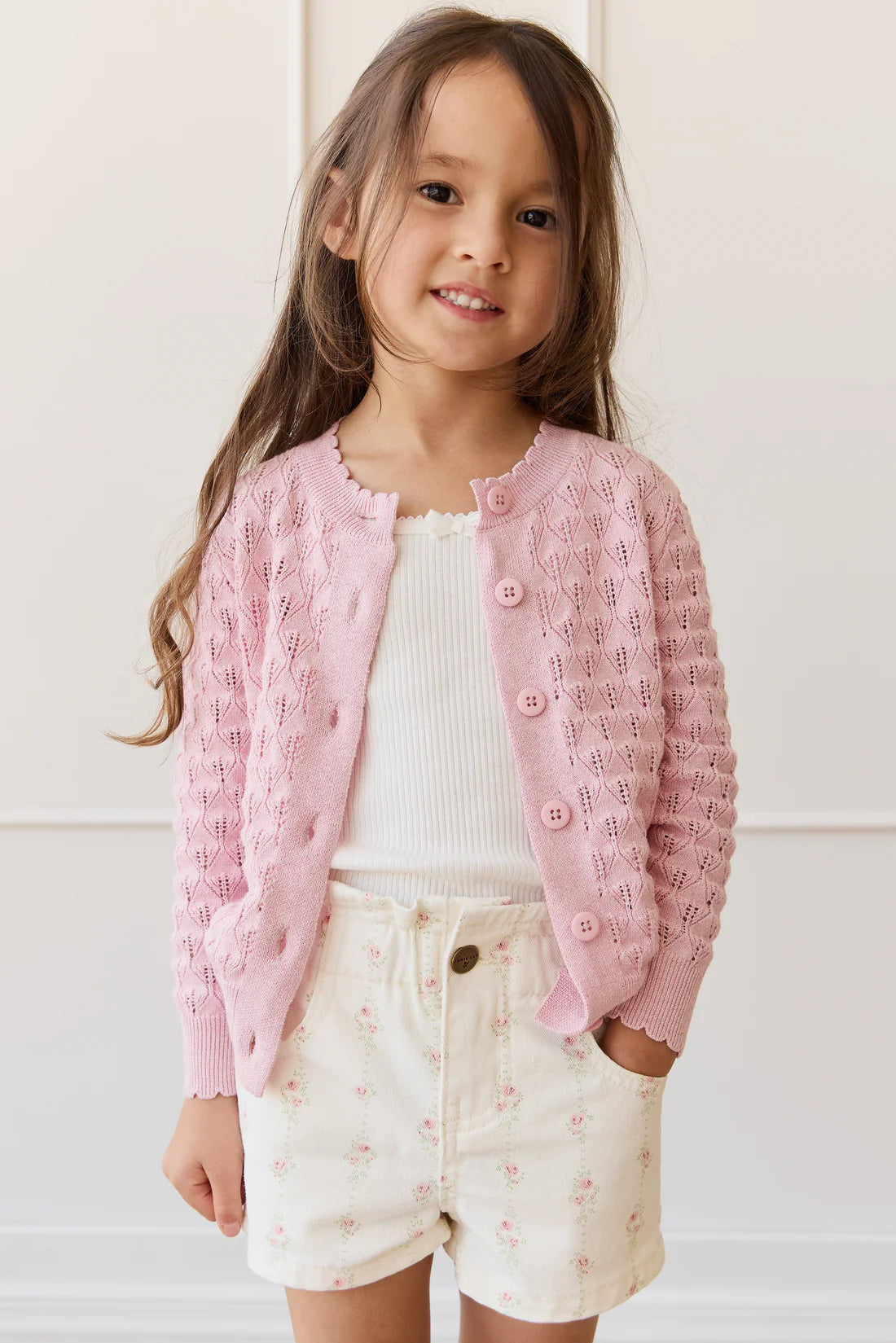 Magnolia Cardigan | Sweet Pink Marle