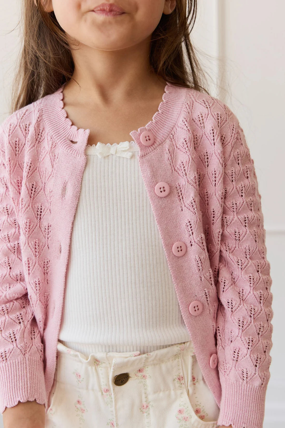 Magnolia Cardigan | Sweet Pink Marle