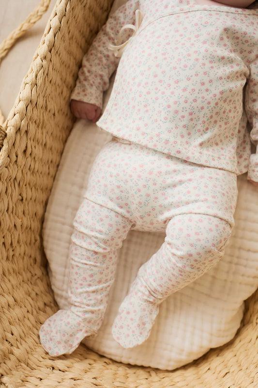 Footed Pant | Posy Garden Pink